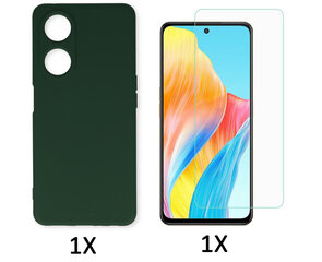 Oppo A18 &amp; A38 - Back Cover &amp; Glas - Groen