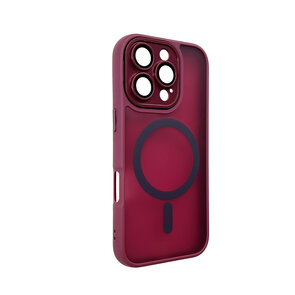 iPhone 16 Pro Max - Bordeaux - Matte Armor met Cam Bescherming - Geschikt voor MagSafe