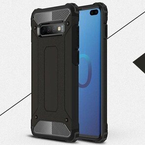 Samsung S10 Plus - Armor Back Cover - Zwart