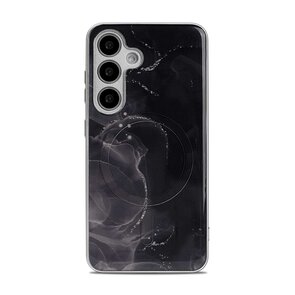 Samsung S24 Zwart - MagSafe TPU Marmer