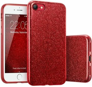 iPhone 6 &amp; 6s - Glitter Back Cover - Rood