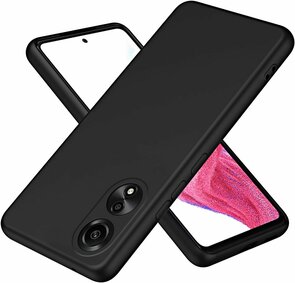 Oppo A78 4G - Siliconen Back Cover - Zwart