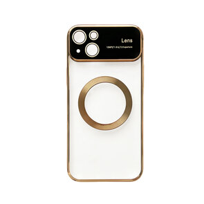 iPhone 15 Plus Goud - MagSafe TPU Back Cover - Camera Protector