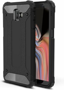 Samsung J6 Plus - Armor Back Cover - Zwart