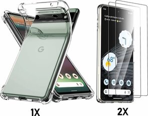 Pixel 6A - Anti Shock &amp; 2x Glas - Transparant