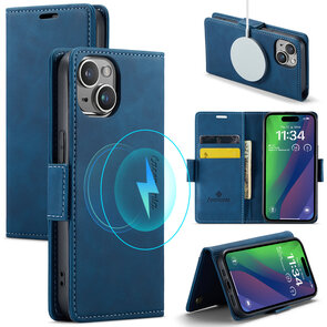 iPhone 15 Plus Navy Blue - MagSafe Book Case