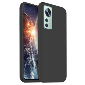 Xiaomi 12 - Siliconen Back Cover - Zwart