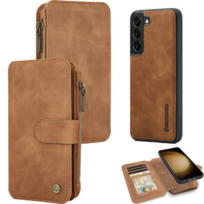 Samsung S21 Plus Sienna Brown - 2 in 1 Book Case met Rits