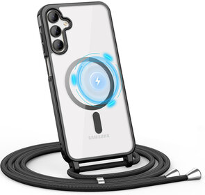 Samsung S25 &amp; S24 - Zwart - MagSafe TPU met Koord