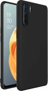 Oppo A91 &amp; Reno 3 - Siliconen Back Cover - Zwart