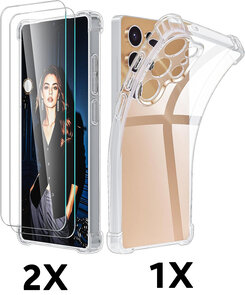 Samsung S25 Ultra - Cam Anti Shock &amp; 2x Glas - Transparant