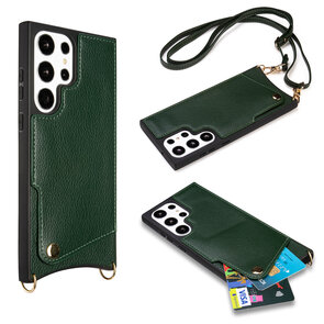 Samsung S23 Ultra Groen - Back Cover met Bandje