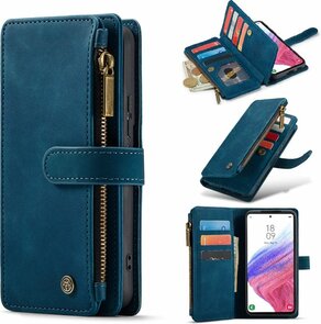 Samsung S22 Plus Navy Blue - Book Case met Rits