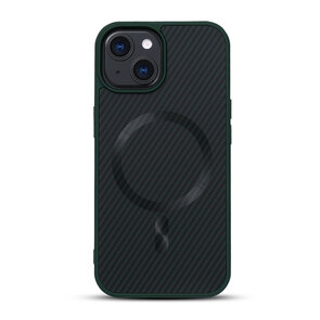 iPhone 15 Plus - Groen - Carbon MagSafe Back Cover