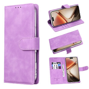 iPhone 16e - Suide Book Case - Paars