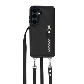 Samsung S25 - Zwart - Back Cover met Koord