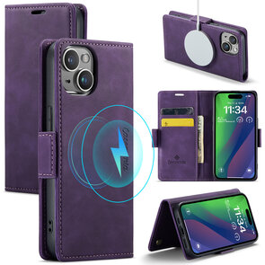 iPhone 15 Plus Deep Purple - MagSafe Book Case