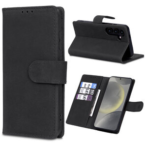 Samsung S25 - Charcoal Gray - Leather Book Case