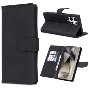 Samsung S25 Ultra - Charcoal Gray - Leather Book Case