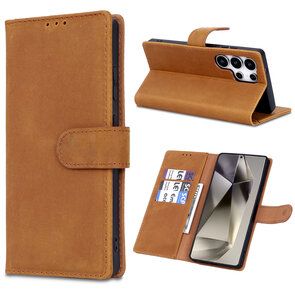 Samsung S25 Ultra - Sienna Brown - Leather Book Case