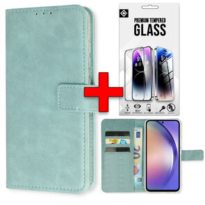 Samsung S25 - Licht Blauw - Book Case &amp; Glas