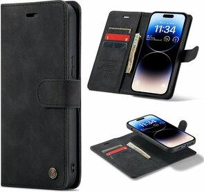 iPhone 14 Pro Charcoal Gray - 2 in 1 Book Case