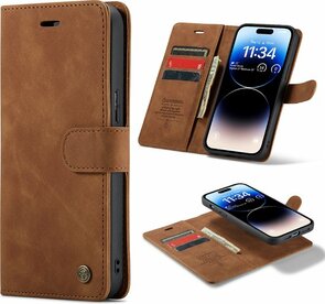 iPhone 14 Pro Sienna Brown - 2 in 1 Book Case