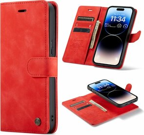iPhone 14 Pro Crimson Red - 2 in 1 Book Case