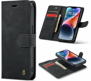 iPhone 14 Plus Charcoal Gray - 2 in 1 Book Case