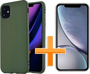 iPhone 11 - Back Cover &amp; Glas - Groen
