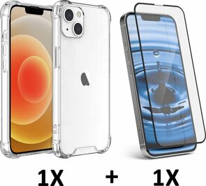 iPhone 13 Mini - Anti Shock &amp; Full Glas - Transparant