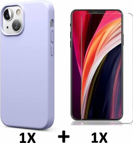 iPhone 13 Mini - Back Cover &amp; Glas - Paars