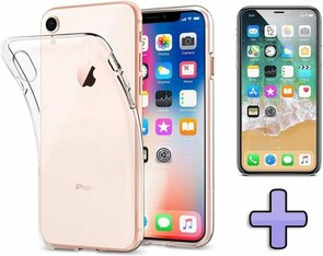 iPhone XR - Back Cover &amp; Glas - Transparant