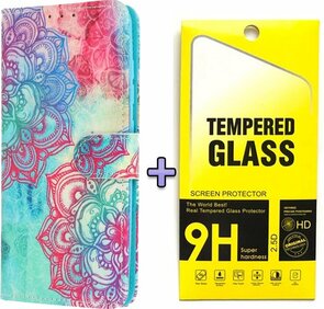 S21 Plus - Book Case - Mandala &amp; Glas