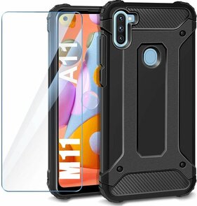 M11 - Armor Back Cover &amp; Glas - Zwart