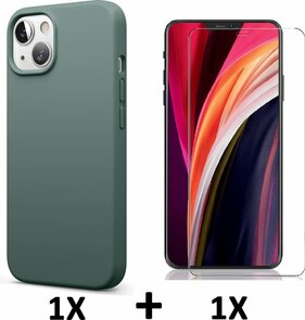 iPhone 13 - Back Cover &amp; Glas - Groen