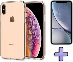 iPhone X-XS - Back Cover &amp; Glas - Transparant