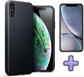 iPhone X-XS - Back Cover &amp; Glas - Zwart
