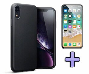iPhone XR - Back Cover &amp; Glas - Zwart