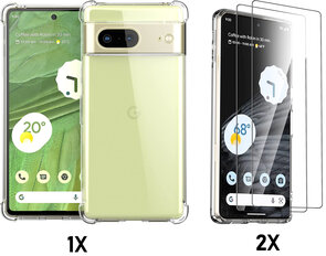 Pixel 7A - Anti Shock &amp; 2x Glas - Transparant