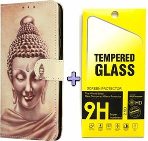 S21 Plus - Book Case - Buddha Goud &amp; Glas