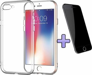 iPhone 7-8 Plus - Back Cover &amp; Glas - Transparant