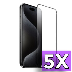 Hoco - iPhone 16 Plus / 15 plus - Full Glas - 5 Stuks
