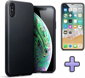 iPhone XS Max - Back Cover &amp; Glas - Zwart