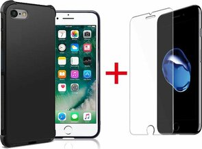 iPhone 7-8 - Anti Shock &amp; Glas - Zwart