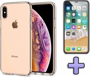 iPhone XS Max - Back Cover &amp; Glas - Transparant