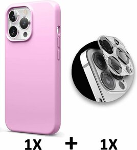 iPhone 13 Pro - Back Cover &amp; Camera Lens Glas - Roze