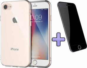 iPhone 7-8 - Back Cover &amp; Glas - Transparant