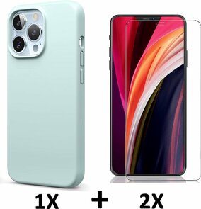 iPhone 13 Pro Max - Back Cover &amp; 2x Glas - Turquoise