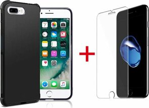 iPhone 7-8 Plus - Anti Shock &amp; Glas - Zwart